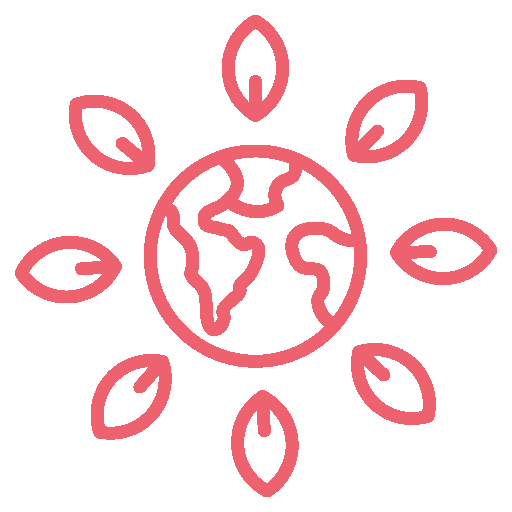 rosa grafik av blomma och jordklotet
