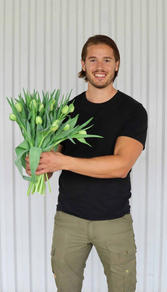 Jacob Sagmeister med tulpaner