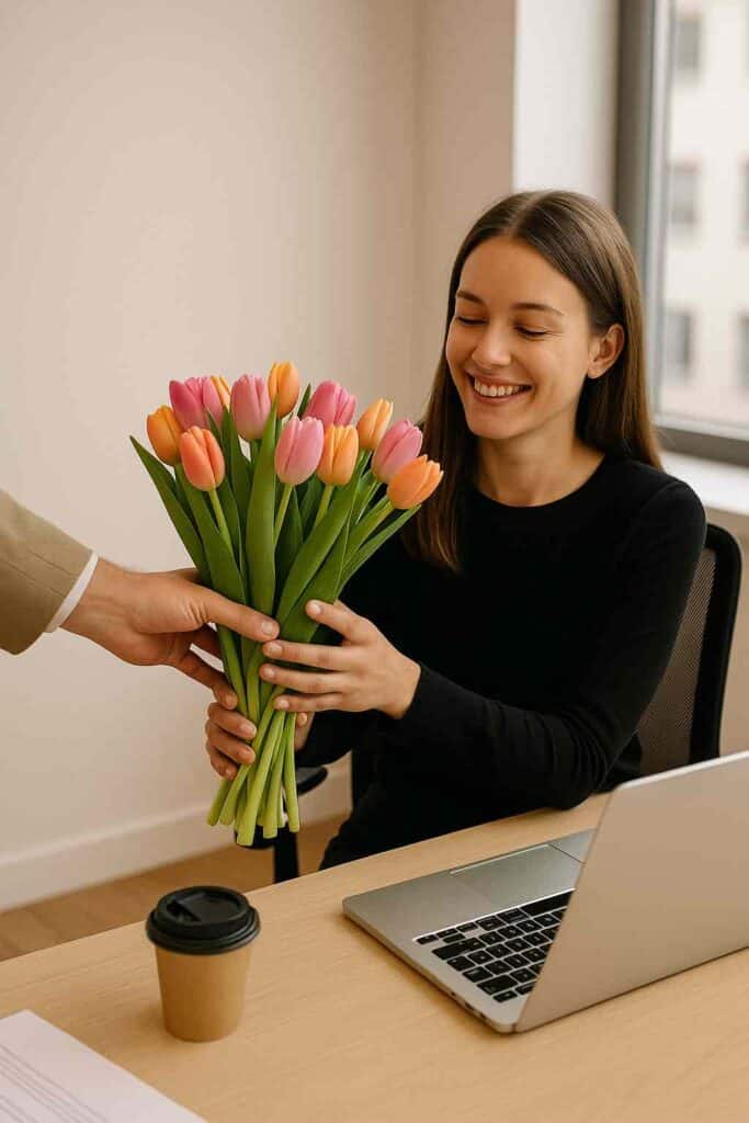 blommor till anställda