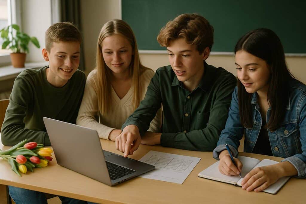 elever budgeterar för en klassresa