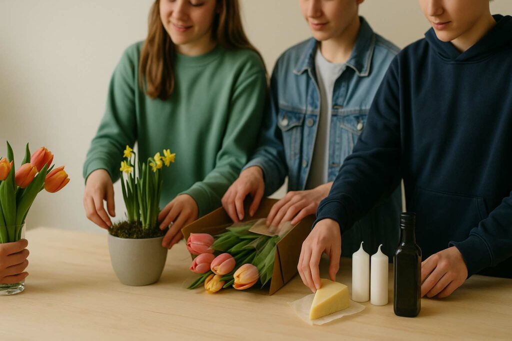 barn säljer produkter