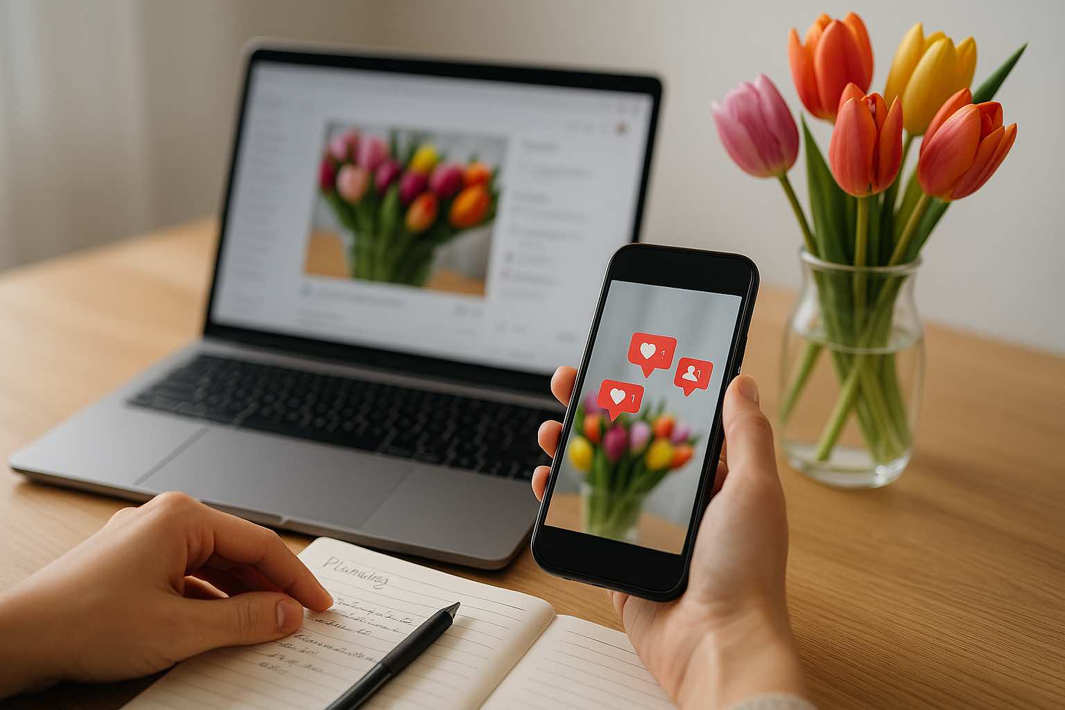 Mall för sociala medieinlägg vid försäljning