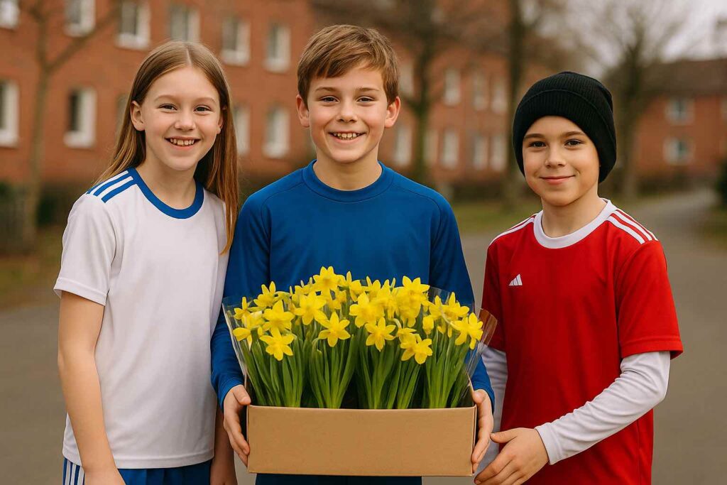 förening säljer påskblommor