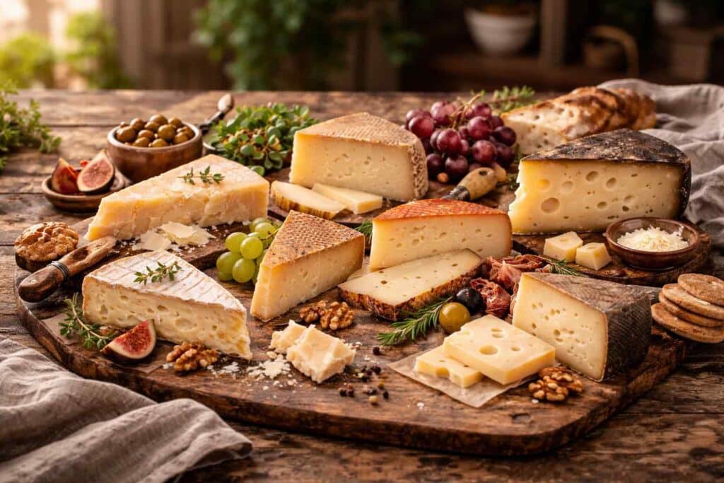 Girl dinner med parmesan, pecorino, manchego och gruyere