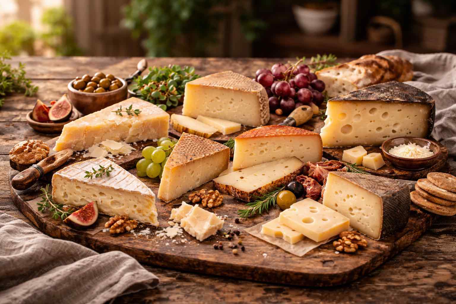 Girl dinner med parmesan, pecorino, manchego och gruyere