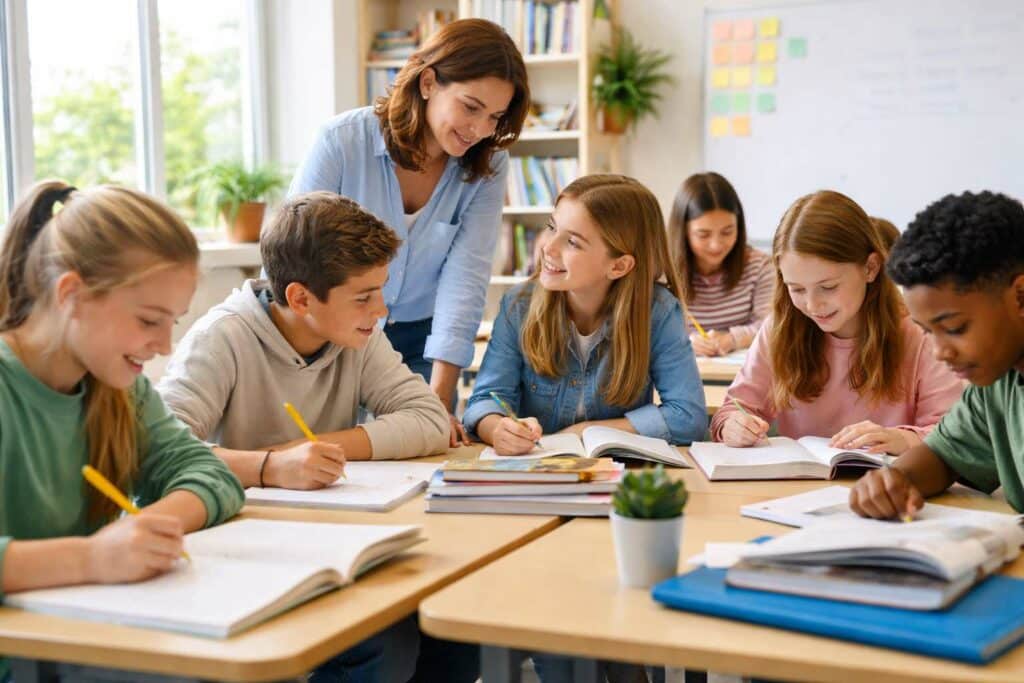 elever pluggar för nationella proven