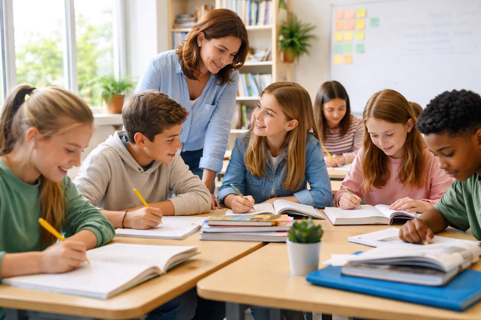 elever pluggar för nationella proven