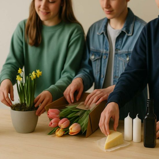 barn säljer produkter