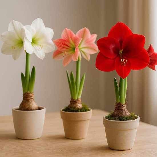 amaryllis blommar