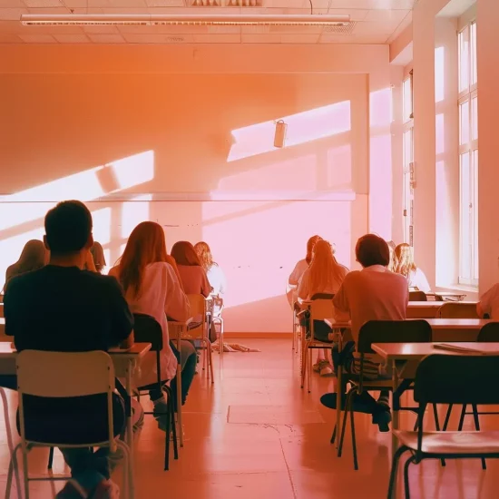 klassrum på gymnasium